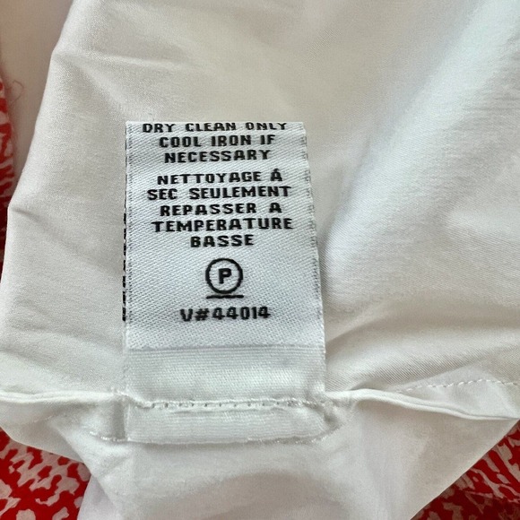 Diane Von Furstenberg DVF Sz Large Alison Drop Waist White & Red Pleated Dress - Picture 15 of 16